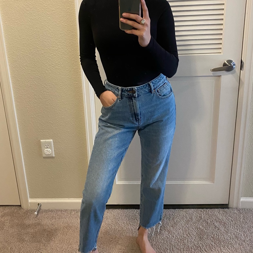 SOLD Pacsun mom jean raw asymmetrical hem - Picture 9 of 11